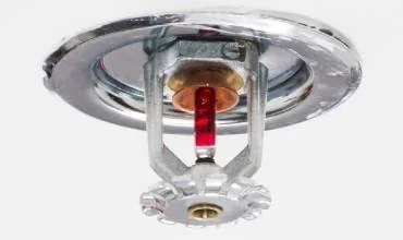 Close-up of a fire sprinkler head
